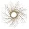 36" Pre-Lit Gold Glittered Twig Wreath with Warm White Lights